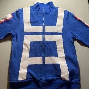 My Hero Academia Funimation Izuku Blue Zippered Sweatshirt Size XS